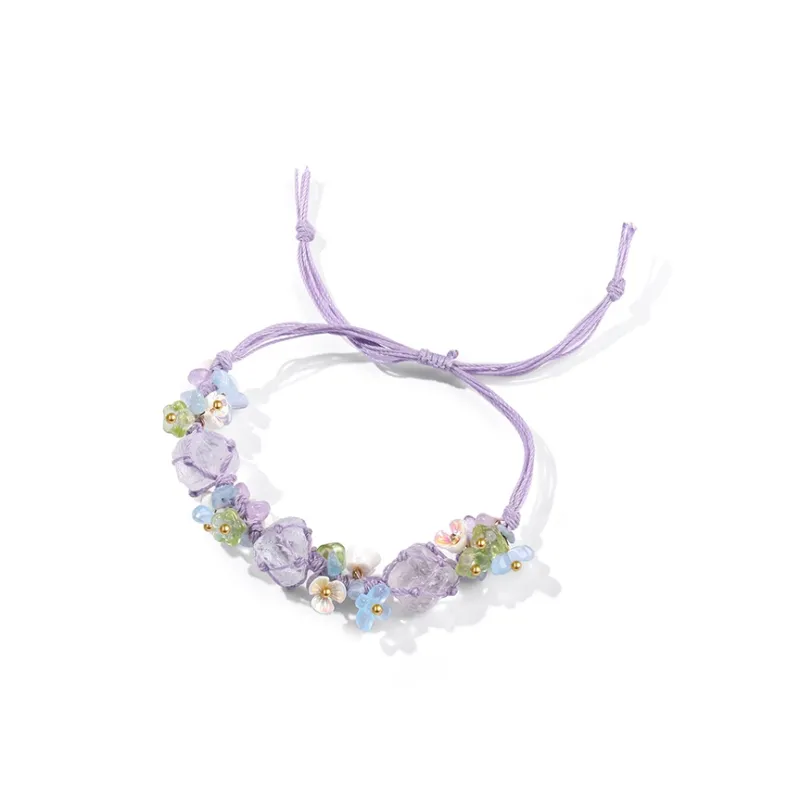 AWD White Crystal Rope Bracelets Women's-0