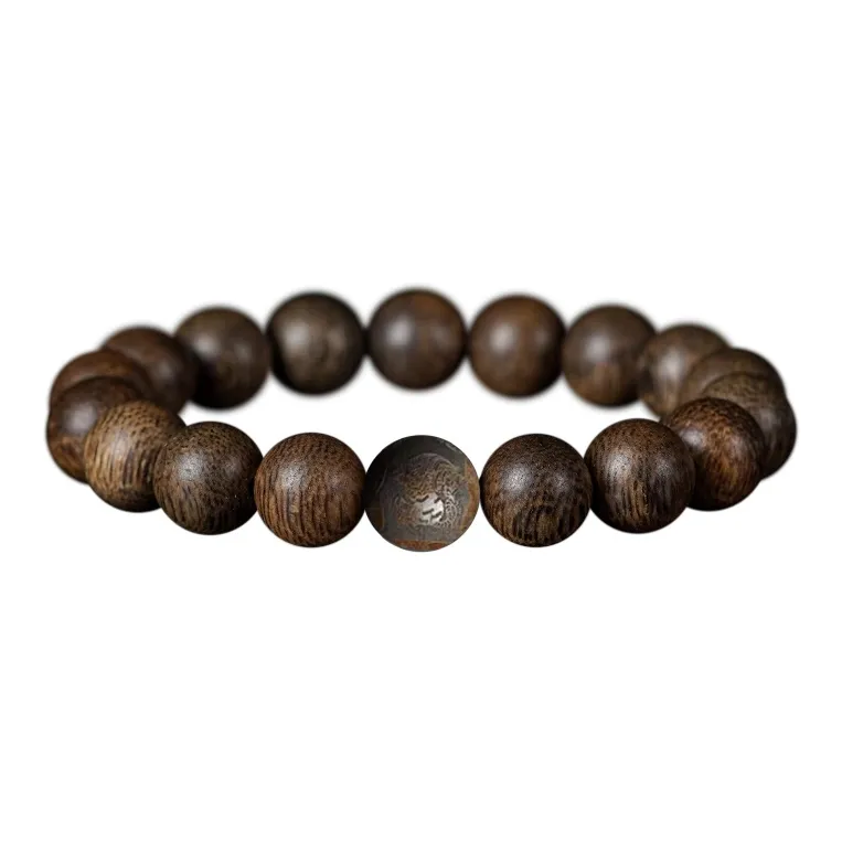 FANGYUANXIAOFU Auspicious Year Of The Snake Agarwood Bracelets Unisex-5