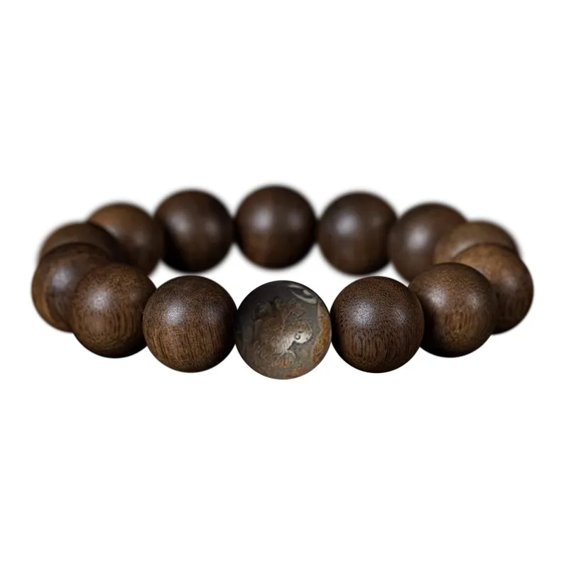 FANGYUANXIAOFU Fragrance Enhancer, Agarwood Bracelets Unisex-24
