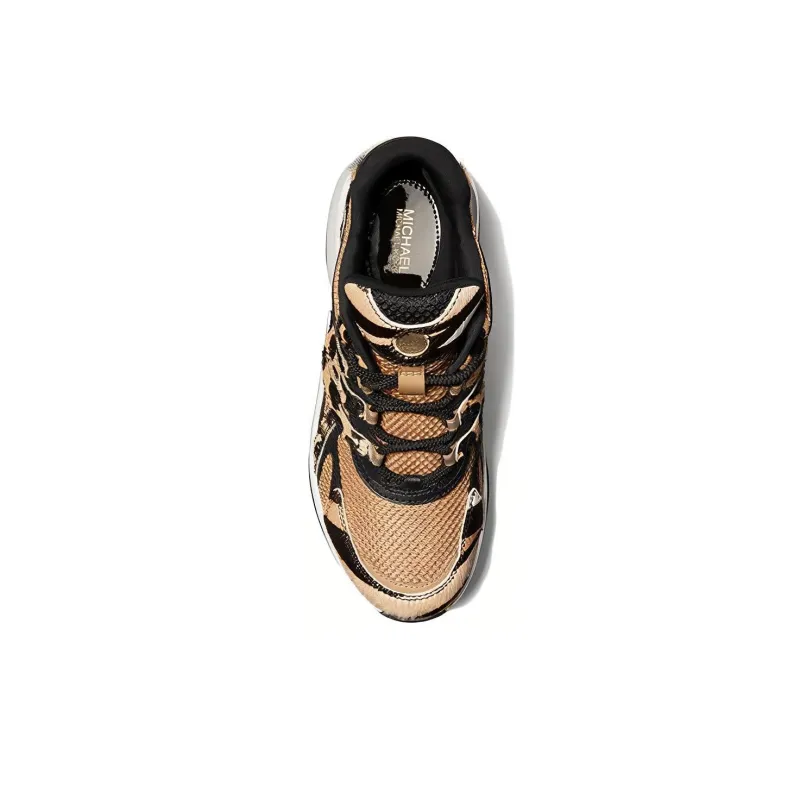 MICHAEL KORS Breathable Low-Top Casual Shoes Women's Black Yellow-2