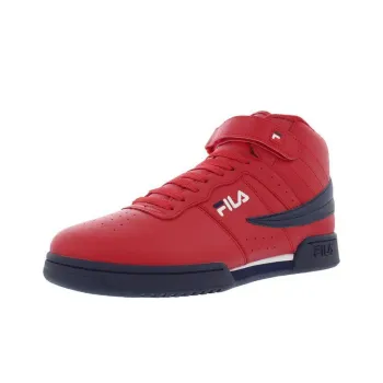 FILA Anti Slip Wear Resistant High Top Skateboard Shoes Men's Red