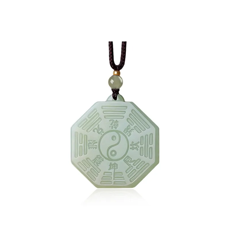 Beth Jewelry Hetian Jade Necklaces Pale Greenish White Jade Unisex-0