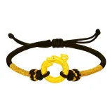 Phoenix Clasp Bracelet-Black Cord