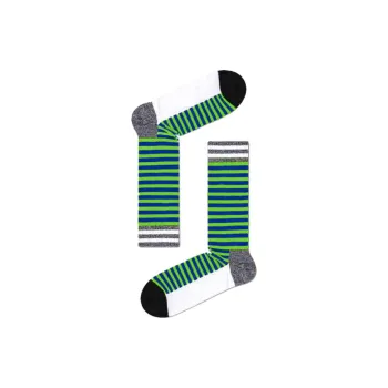 Happy Socks Mid Calf Socks Unisex 1 Pack Gray Blue