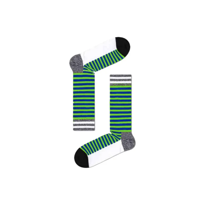 Happy Socks Mid Calf Socks Unisex 1 Pack Gray Blue-0