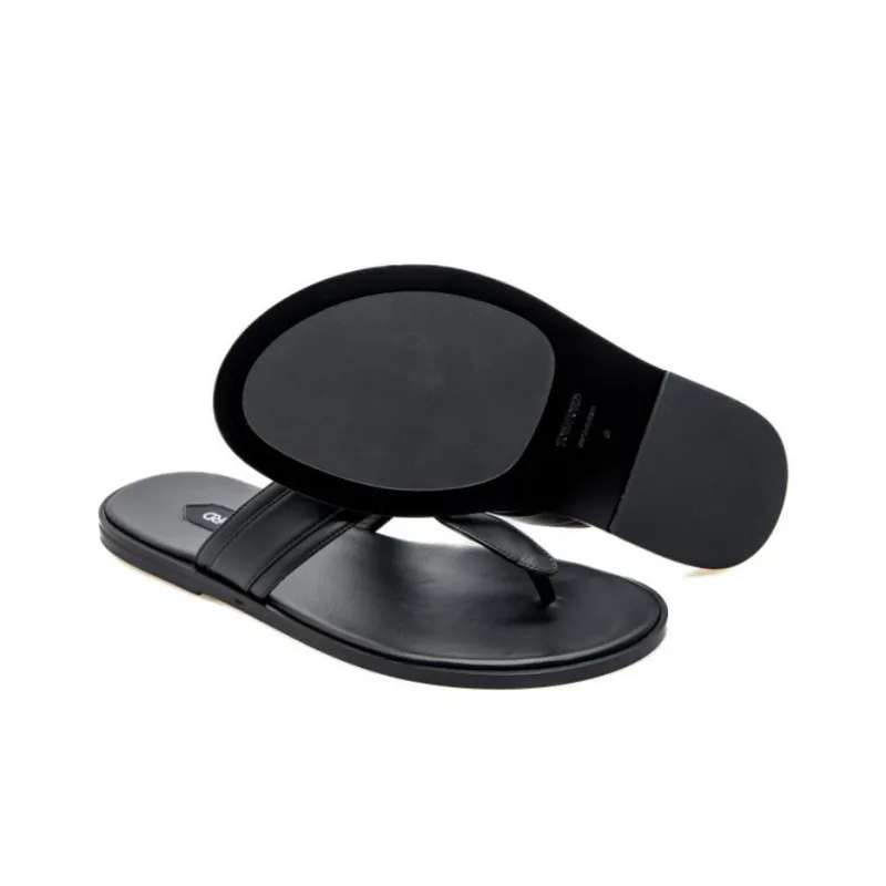 TOM FORD Brighton Flip Flops Men's Black-4