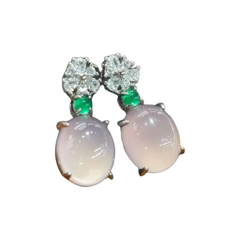 Grace Chalcedony Jade Earrings Women's-0