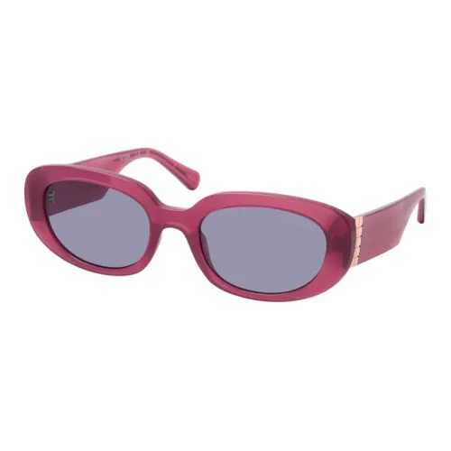GUESS Plastic Oval Sunglasses Women's Purple