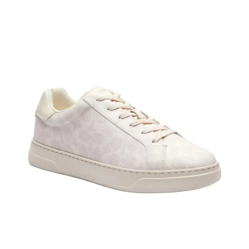 COACH Highline Low Top Skateboard Shoes Men's Glacier White-2
