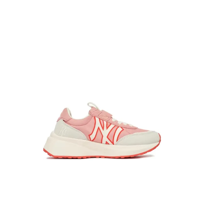MLB Chunky Jogger Anti Slip Wear Resistant Low Top Kids' Running Shoes Pink Kids'-1