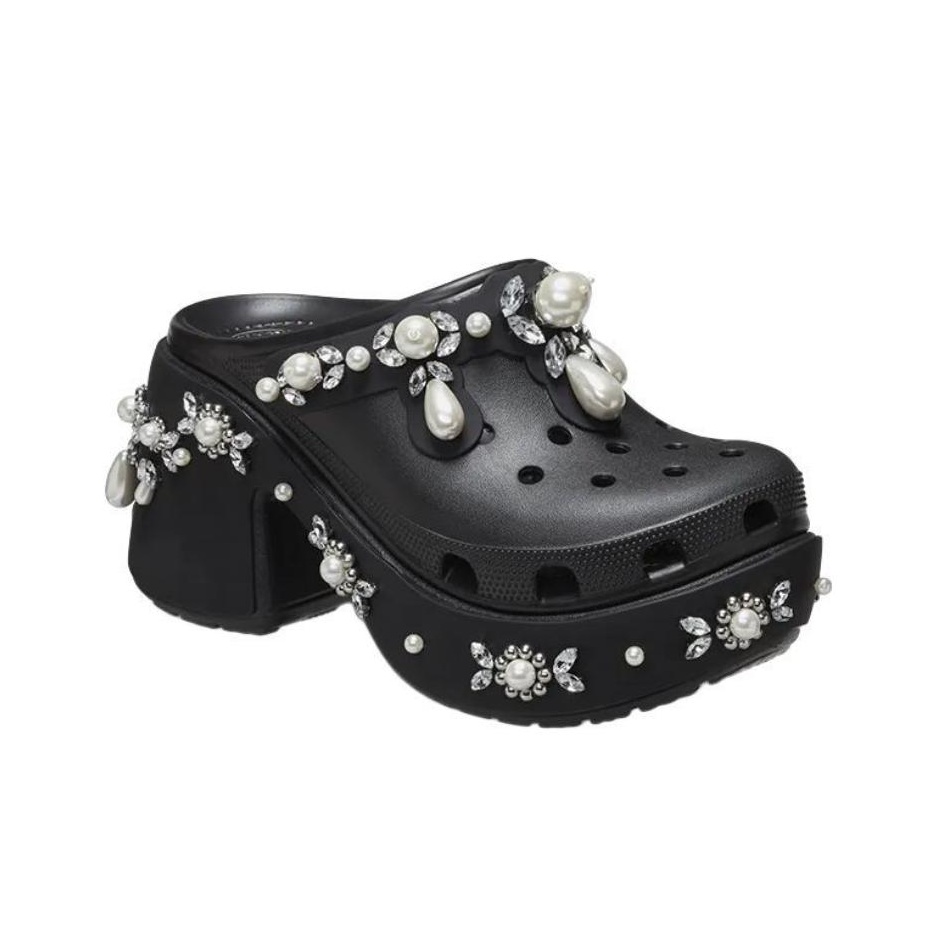 Crocs Siren Clog Simone Rocha Spiked Black Women's - POIZON