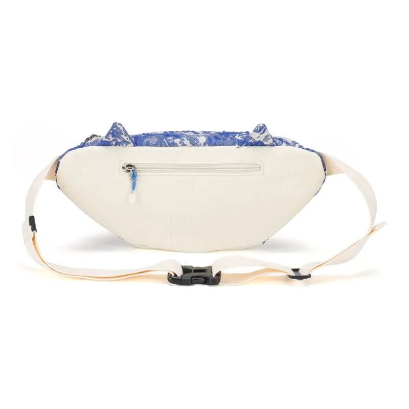 L&M Oxford Sling Bag, Fanny Pack Women's Blue White-3