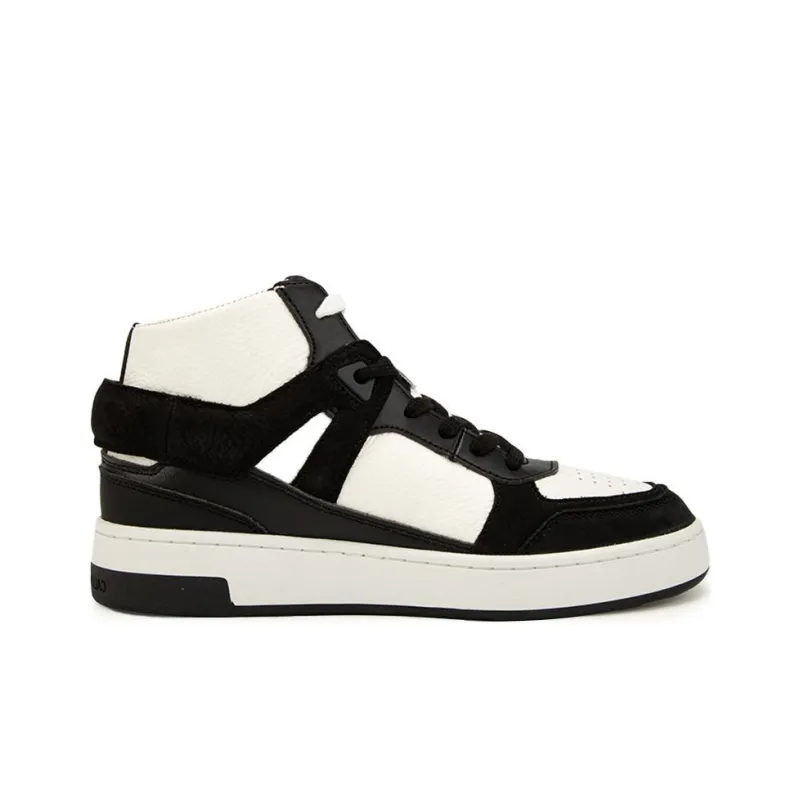 CKJ CALVIN KLEIN JEANS Mid-Top Skateboard Shoes Women's Space Black-1