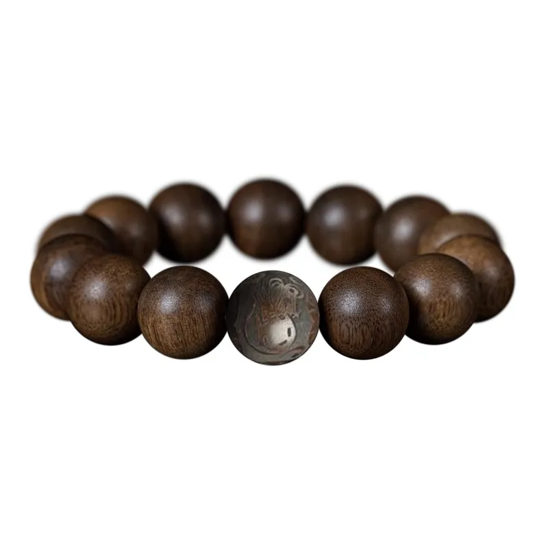FANGYUANXIAOFU Fragrance Enhancer, Agarwood Bracelets Unisex-0