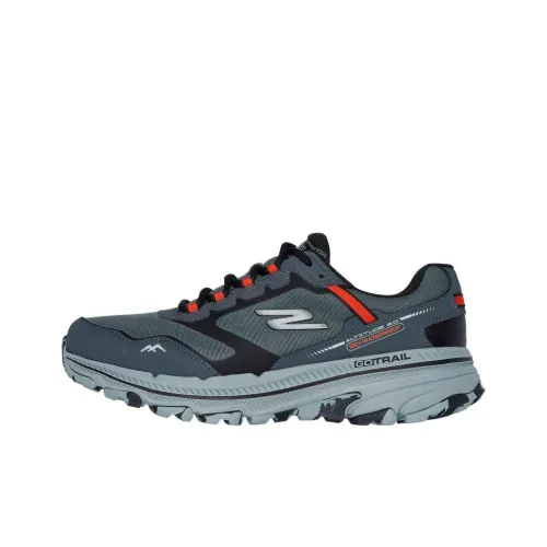 Skechers Go Run Trail Anti-Slip Wear-Resistant Low-Top Running Shoes Men's Gray Green