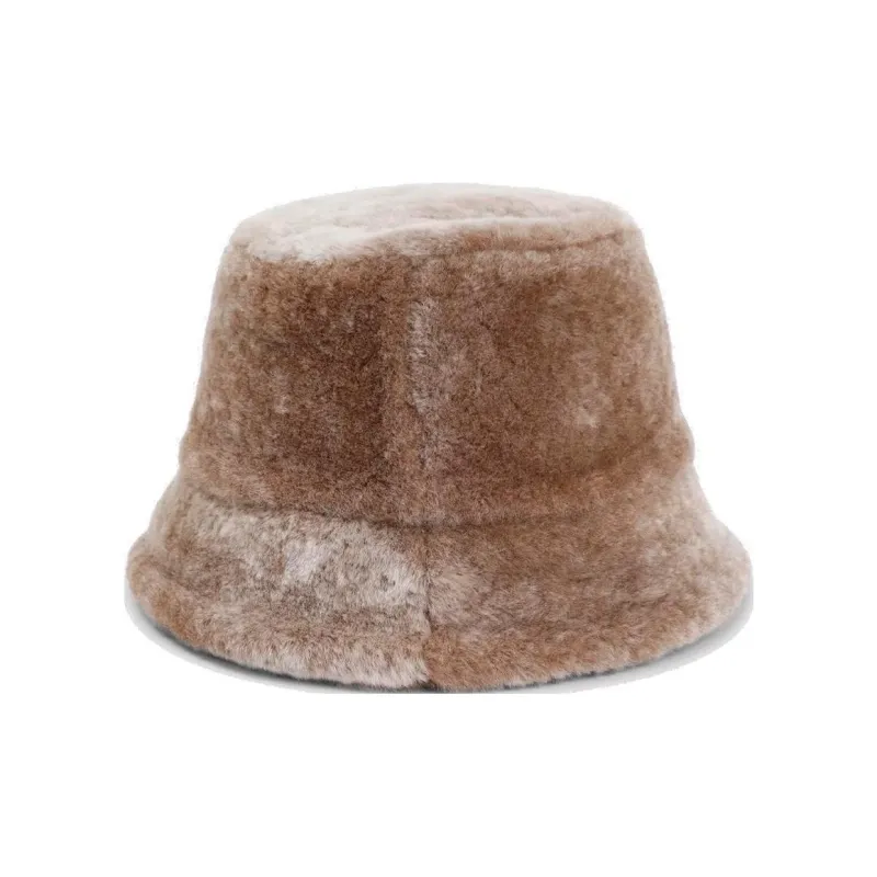 LOEWE Logo Patch Shearling Bucket Hat-1