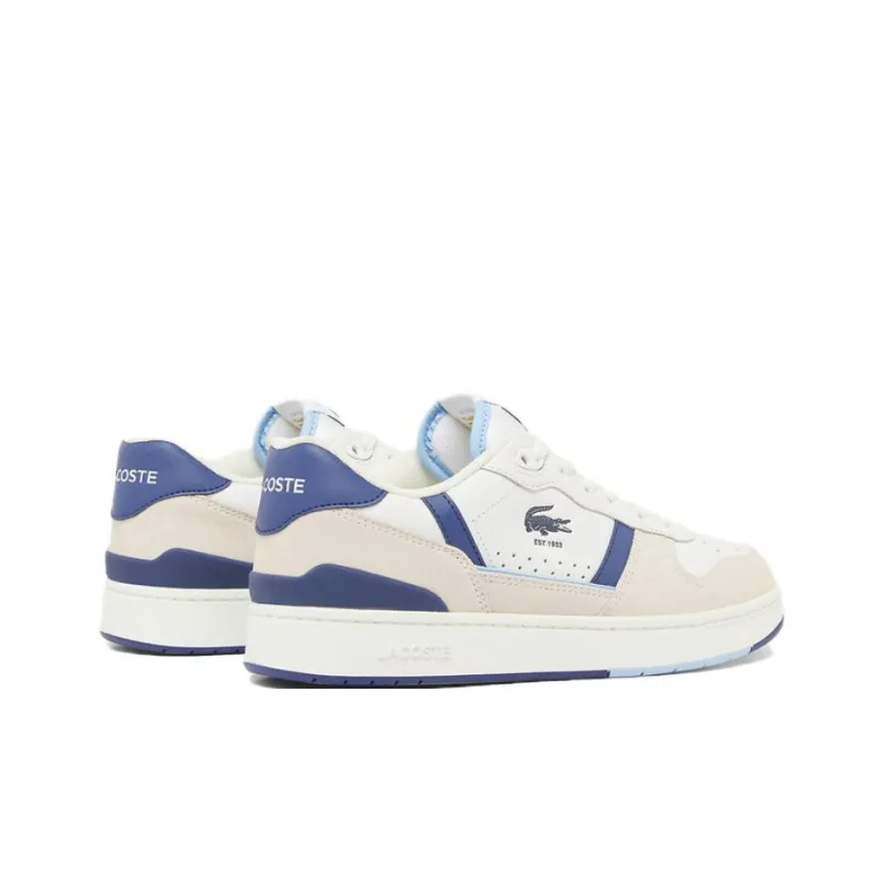 LACOSTE T-Clip Low-Top Skateboard Shoes Men's White-2