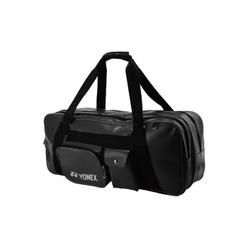 YONEX Badminton Racket Bags 2 Pcs Pack Fashion Sports Casual Shoulder Bag Black Unisex Front Storage Pocket