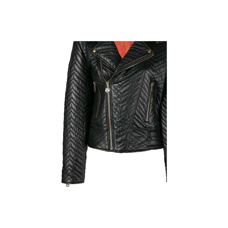 GUCCI SS22 Leather Jacket Women's Black-2