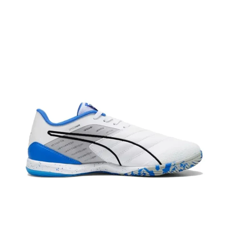 PUMA Anti Slip Wear Resistant Soccer Shoes Men's White Gray Blue-1