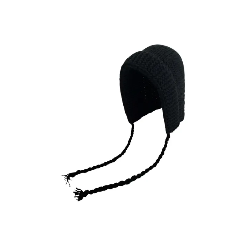 FREE RABBITⅡ Fall And Winter Korean Style Face Friendly Warm Beanie Women's-2