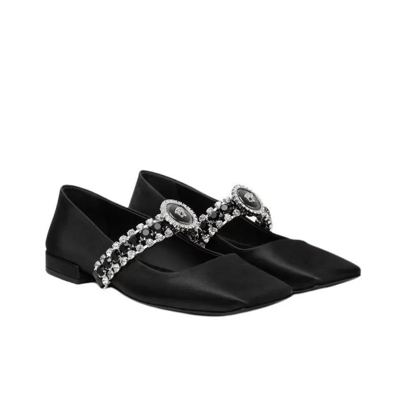 VERSACE GIANNI Casual Single Shoes Women's Black-2