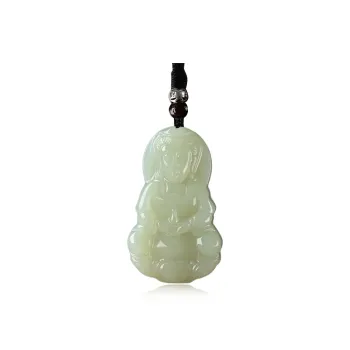 Beth Jewelry Hetian Jade Necklaces Pale Greenish White Jade Unisex