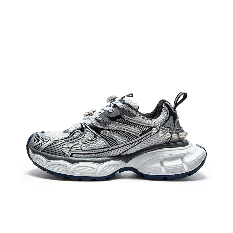 MQ Shock Absorbers With Slip Resistant Features Low Top Chunky Sneakers Women's-10