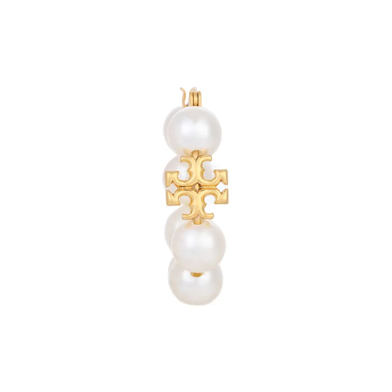 TORY BURCH Double T Motif Hoop Earrings-2