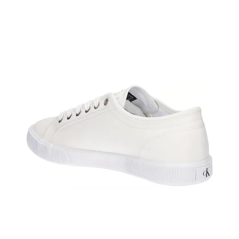 CKJ CALVIN KLEIN JEANS Low Top Skateboard Shoes Men's White-4