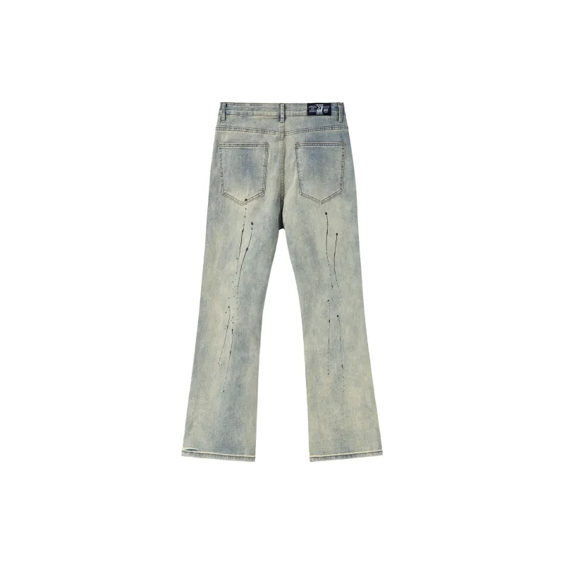 XINYINSU 24FW Jeans Unisex Yellow Mud-3