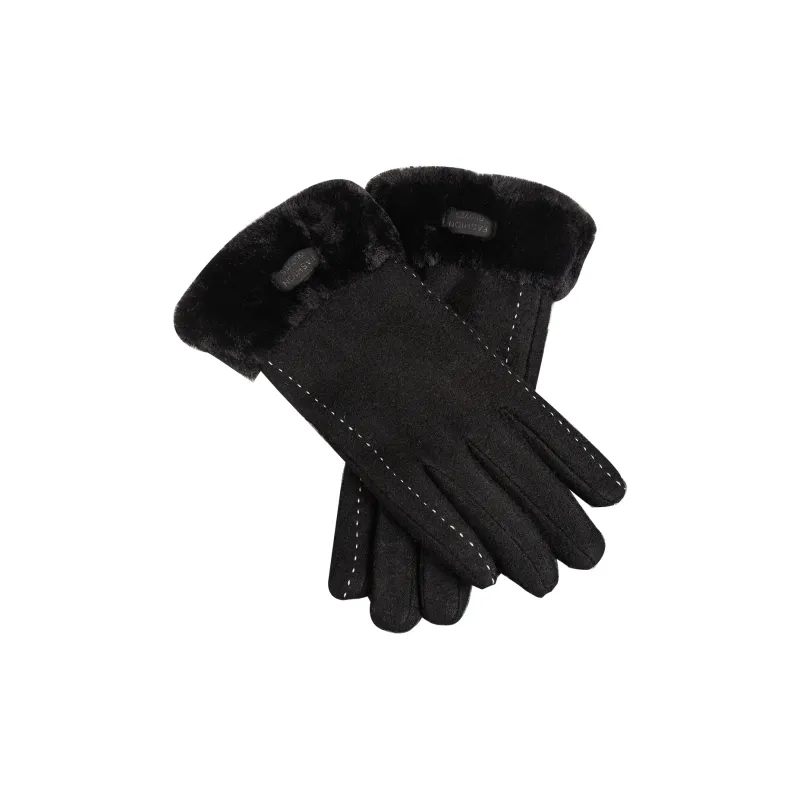 Shanghai Story Wool Blend Knit Gloves Women's-7