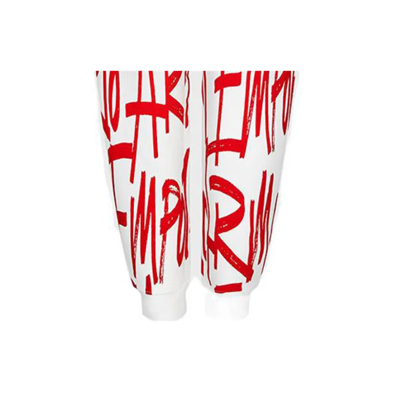 EMPORIO ARMANI Knitted Sweatpants Men's Red White-2