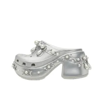 Crocs Siren Clog Simone Rocha Spiked Silver Women's