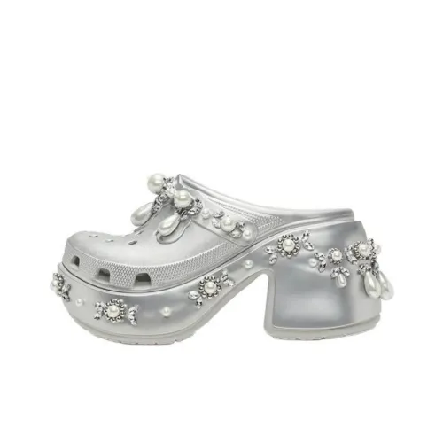 Crocs Siren Clog Simone Rocha Spiked Silver Women's