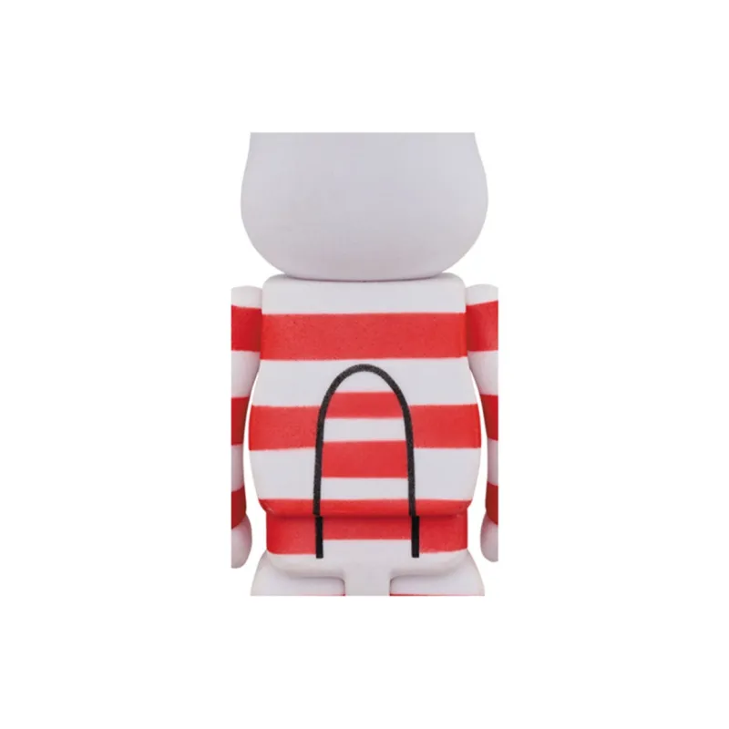 BE@RBRICK Mikey Flocky Ver. White/Red-3