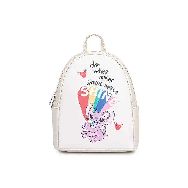 Disney Strawberry Bear Series PVC Polyvinyl Chloride Backpack Regular Unisex White/Black-1