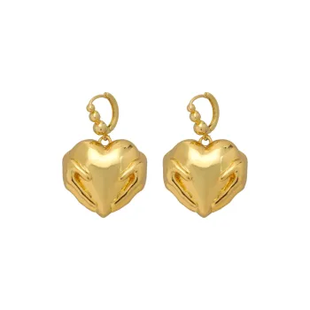 HQCMLA New Arrival Heart Earrings Women's Gold