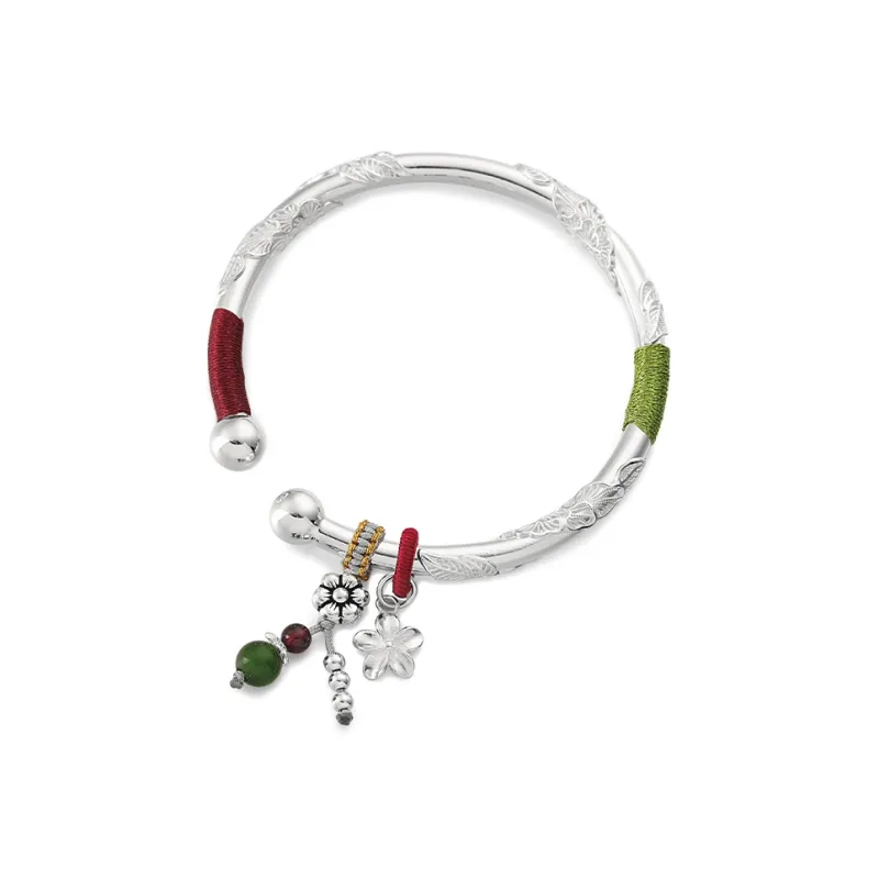 YINSHANGYA S999 Fine Silver Bangles Women's-1