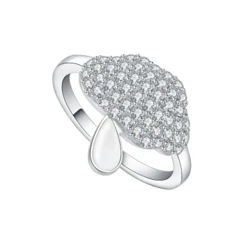 BABYBEI 925 Sterling Silver Mother Of Pearl Rings Women's