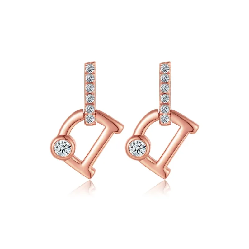 I Do 925 Silver Set With Diamonds Hoop Earrings, Stud Earrings, Earrings, Gift, Confession Women's-2