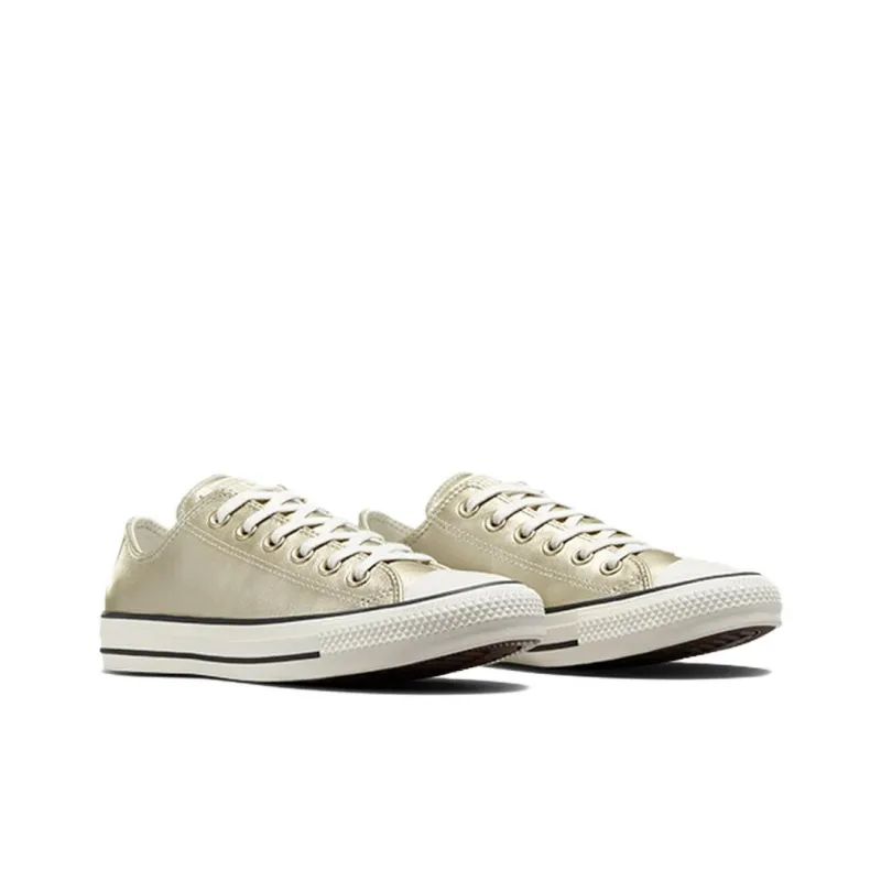 Converse Chuck Taylor All Star Anti Slip Wear Resistant Low Top Skateboard Shoes Women's Gold White-2