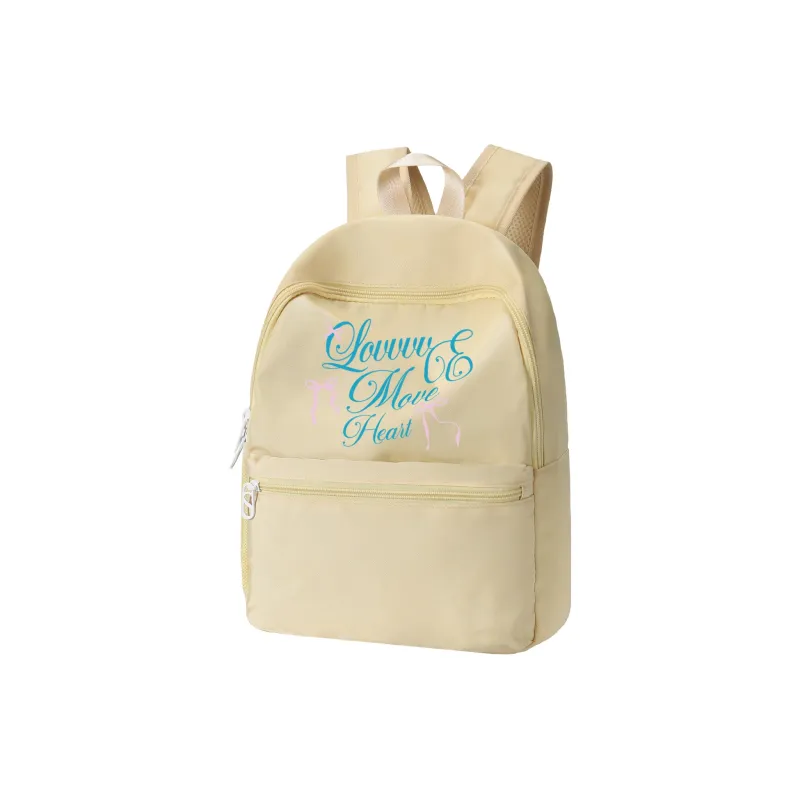 LOVVVVE PU Kids Backpack Regular Unisex Yellow-1