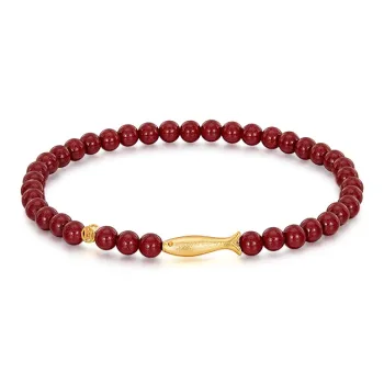 MCK 925 Sterling Silver Cinnabar Bracelets Women's