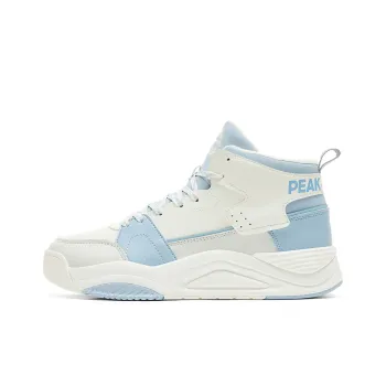 PEAK Casual Shoes Men High Top Super Light White Blue