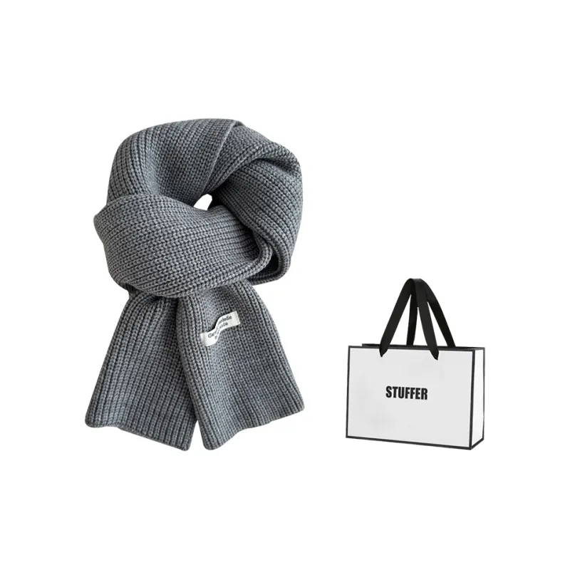 STUFFER 35% Wool Knit Scarves Unisex-2