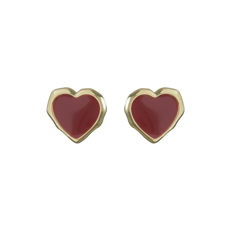 NATURALLYJOJO Copper Drips Oil Earrings Women's Red/Blue-0