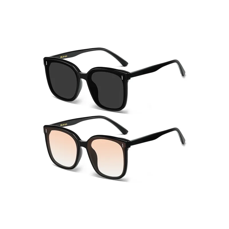 HLA TR/Memory Plastic Square Sunglasses Unisex-19