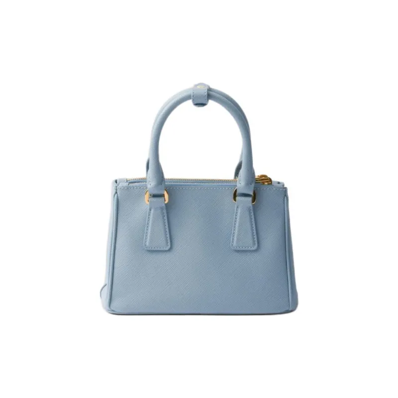 PRADA Galleria Killer Bag Leather Shoulder Bag Crossbody Bag Handbag Mini Women's Light Blue-2