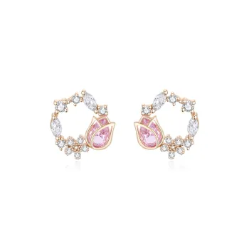 Lao Feng Xiang S925 Sterling Silver Pair Of Stud Earrings Women's